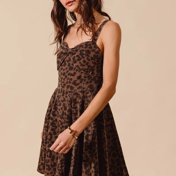 SO ME Mineral Washed Leopard Flare Cami Dress - Picture 11 of 11